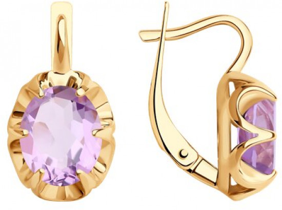 Серьги из серебра с аметистами