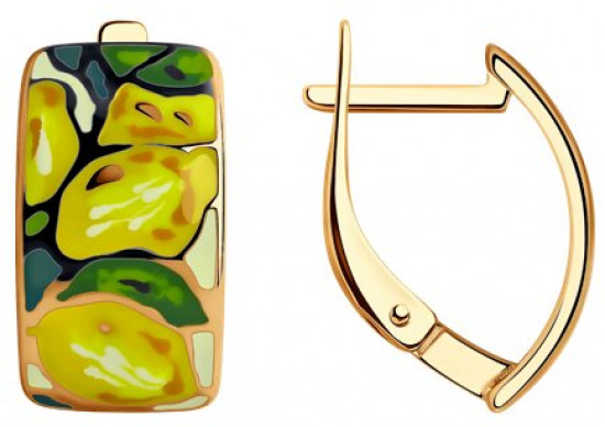 Серьги из серебра с эмалью