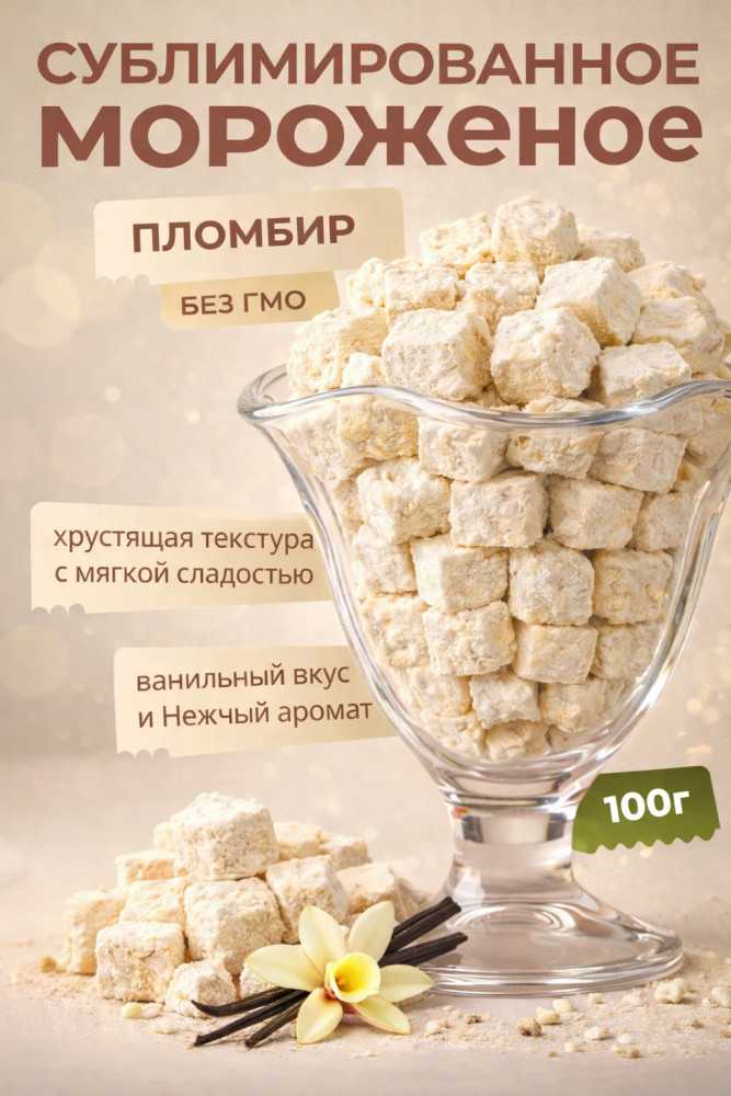 Сублимированное мороженое со вкусом пломбир