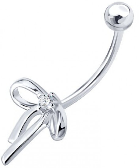 Пирсинг из серебра с фианитом | SOKOLOV