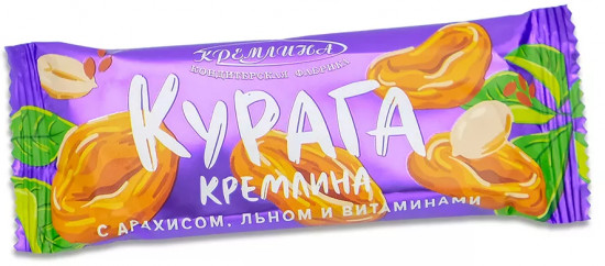 Батончик глазированный «Курага с арахисом, льном и витаминами»