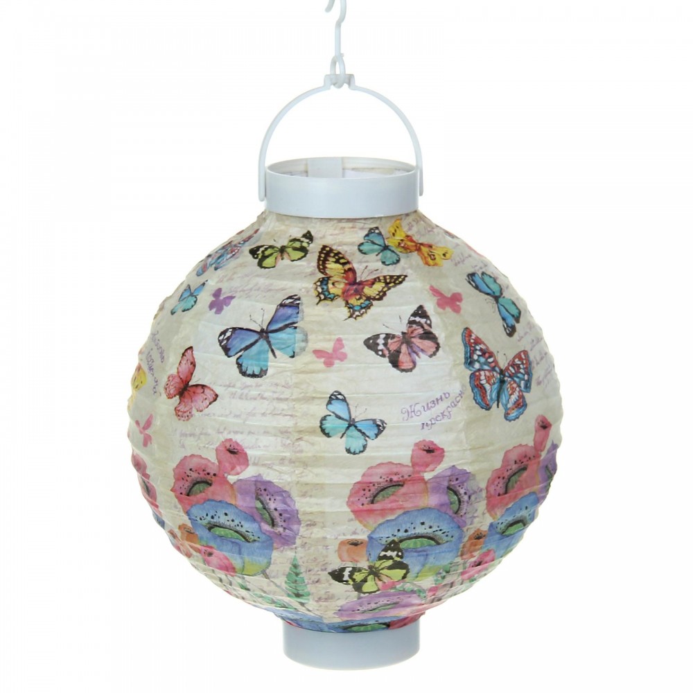 Фонарик китайский декоративный «Бабочки»