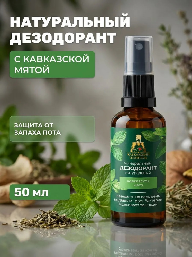 Дезодорант натуральный минеральный с алоэ вера и тамбуканской грязью | Кавказский целитель
