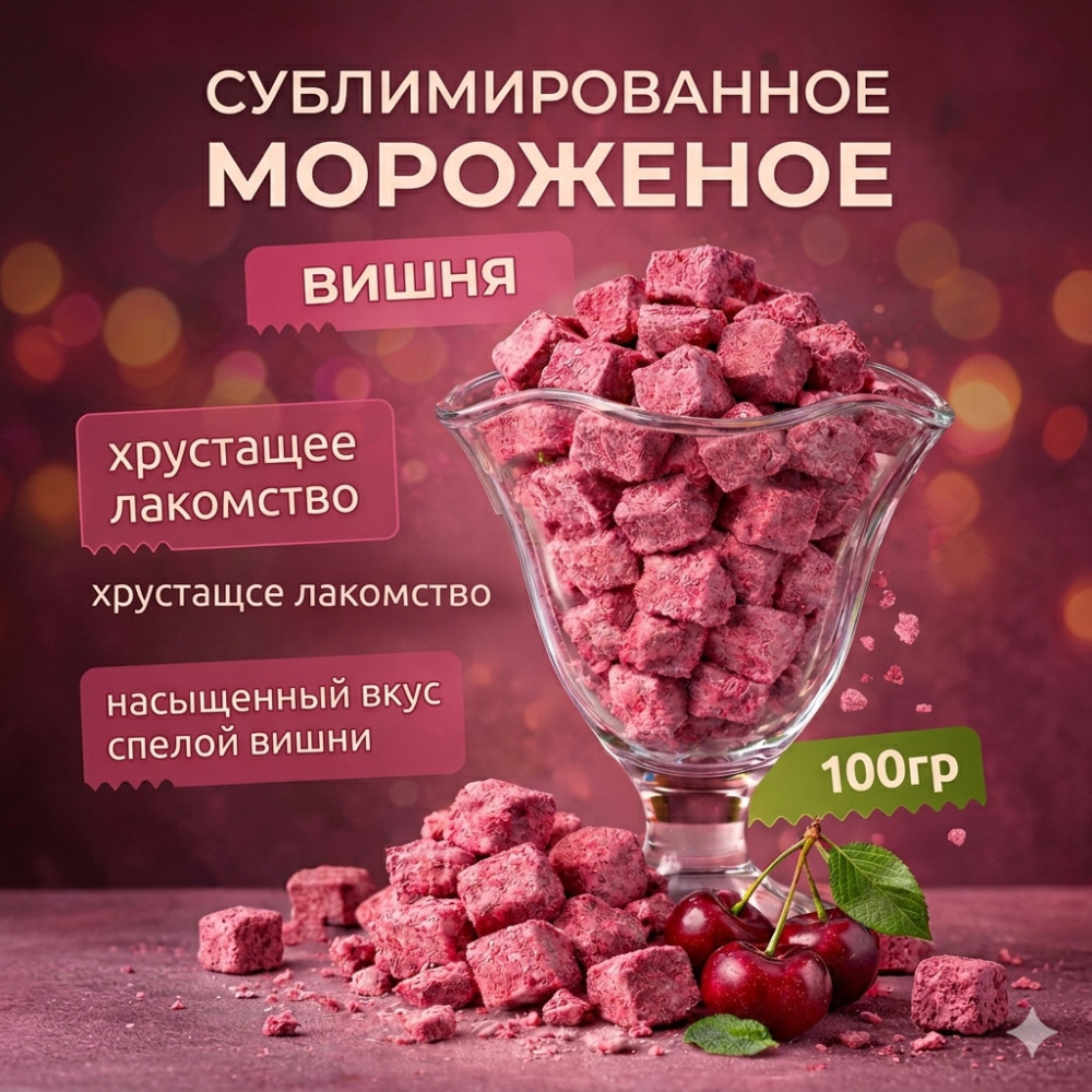 Сублимированное мороженое со вкусом вишни