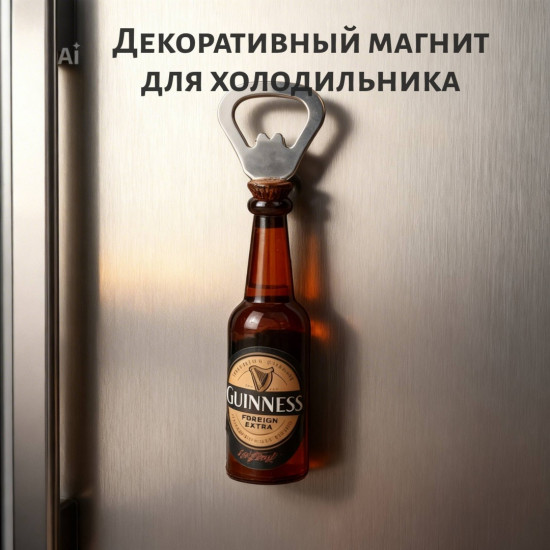 Магнит-сувенир декоративный в форме бутылки