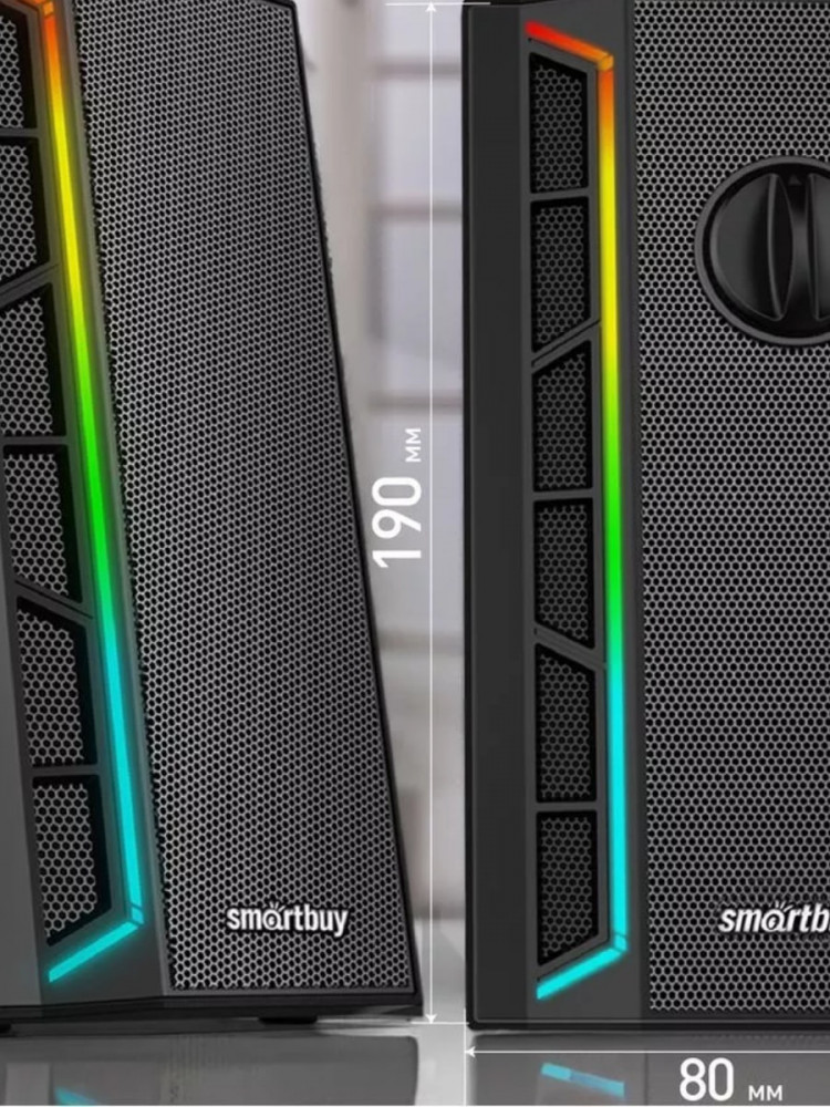 Акустическая система 2.0 Neon Melody 2, RGB-подсветка, 6Вт (SBA-4600)/16 | Smartbuy