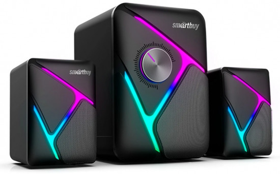 Акустическая система 2.1 Smartbuy S2, Bluetooth, 12Вт, LED-подсветка (SBA-4500)/16