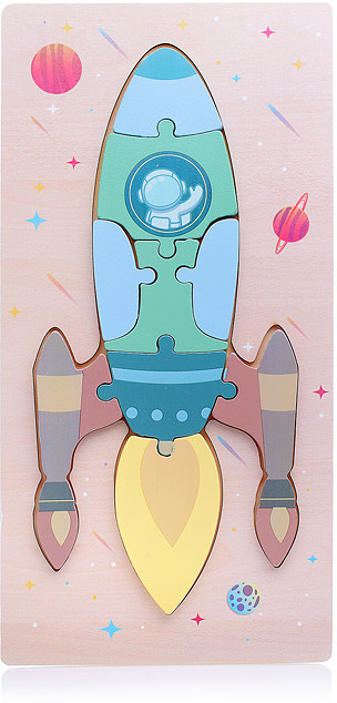 Пазл-вкладыш «Ракета» | Щепочка