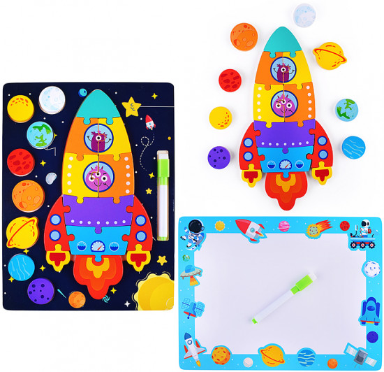 Пазл-вкладыш «Космическая ракета»