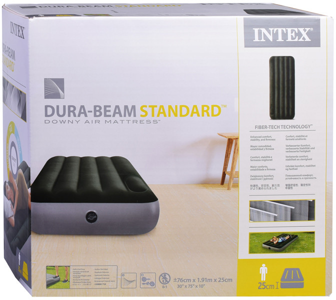 Матрас надувной со встроенным ножным насосом «Dura-Beam Cot» | Intex