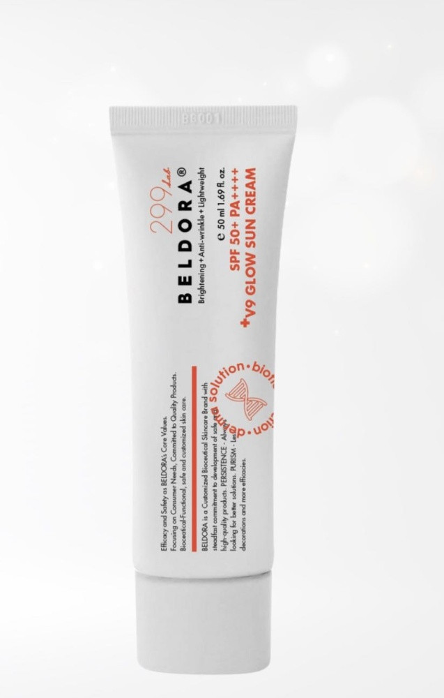 Солнцезащитный крем «+V9 Glow Sun Cream» SPF 50+ PA++++ | Beldora