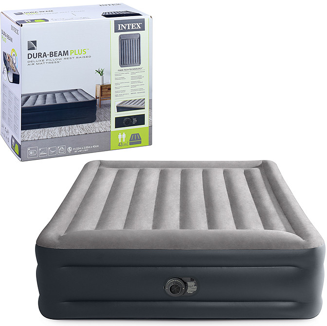 Кровать надувная «Deluxe Pillow Rest Quee» | Intex