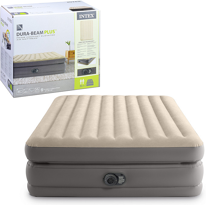 Кровать надувная со встроенным насосом «Prime Comfort Elevated» | Intex