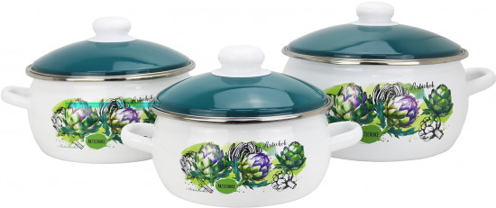 Набор кастрюль с крышками «Артишок»