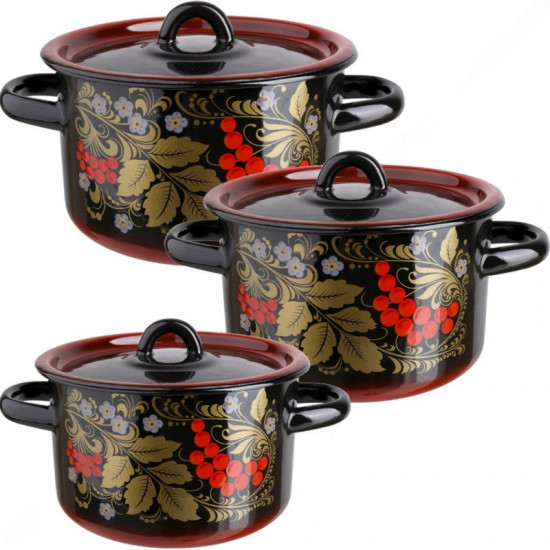 Набор кастрюль с крышками «Рябина»