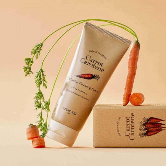Мягкая балансирующая пенка для умывания с морковью «Carrot Carotene Balancing Cleansing Foam»