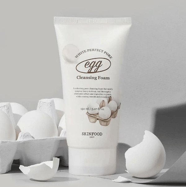 Пенка для сужения пор с яичным белком «White Perfect Pore Egg Cleansing Foam» | SkinFood