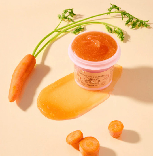 Успокаивающая веганская экспресс-маска с морковью «Carrot Carotene Food Mask»