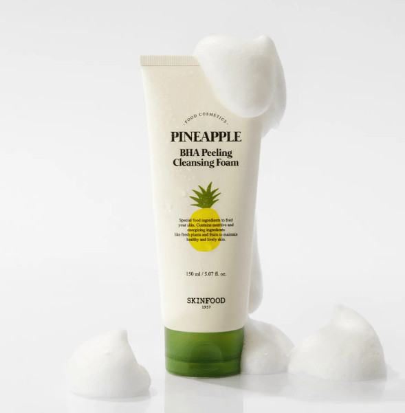 Обновляющая пенка для умывания с ананасом и BHA-кислотой «Pineapple BHA Peeling Cleansing Foam» | SkinFood