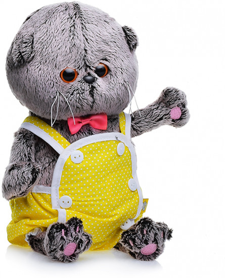 Игрушка мягкая «Кот Басик Baby в желтом песочнике»