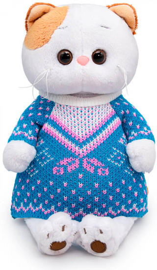 Игрушка мягкая «Кошка Ли-Ли в бирюзовом свитере»