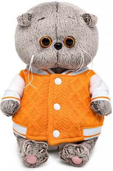 Игрушка мягкая «Кот Басик Baby в бомбере на кнопках»