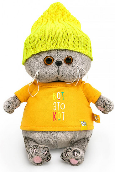 Игрушка мягкая «Кот Басик Baby в футболке Вот это кот»