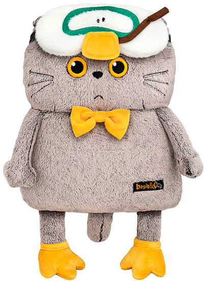 Игрушка мягкая «Кот Басик в маске для сна Гусик»
