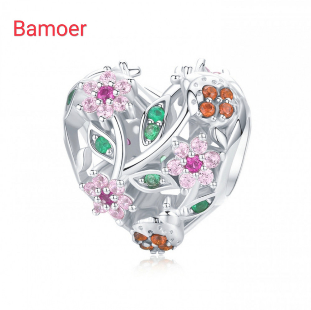 Шарм из серебра «Spring flowers» | Bamoer