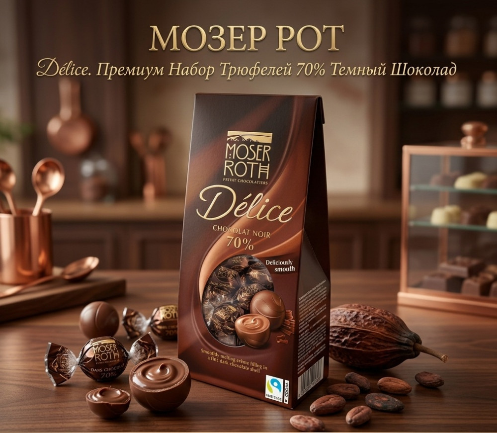 Шоколадные конфеты «Delise Dark chocolate» | Moser Roth