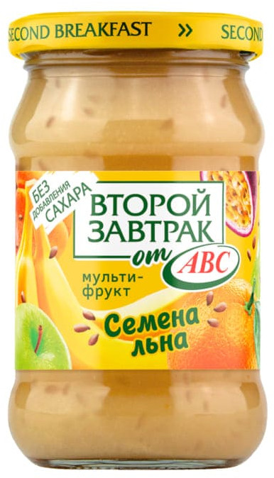 Десерт фруктовый без сахара «Мультифрукт с семенами льна» | Второй завтрак | ABC