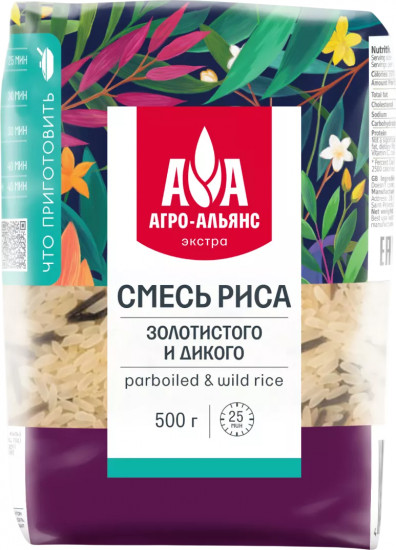 Смесь золотистого и дикого риса