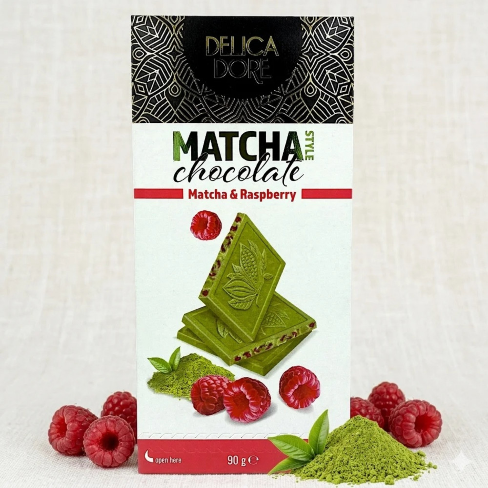 Шоколадная плитка «Matcha Chocolate Raspberry» | Delicadore