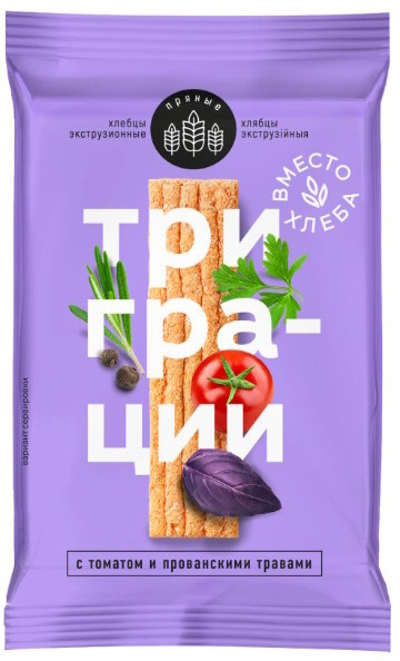 Хлебцы экструзионные с томатом и прованскими травами «Три грации» | Полоцкий хлебозавод