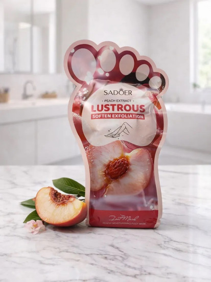 Питательная маска пилинг носочки «Peach Extract Lustrous Soften Exfoliation Foot Mask»