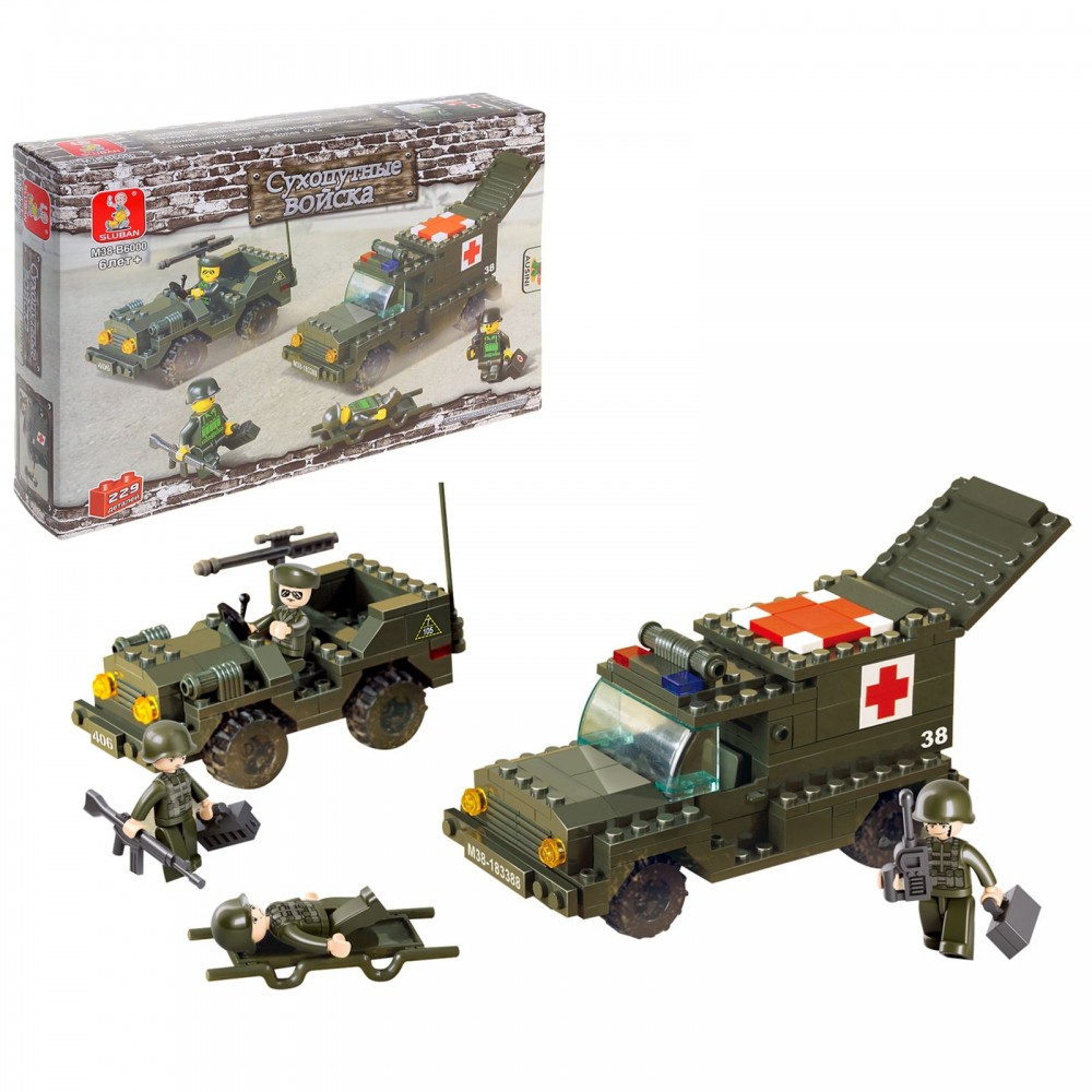 Конструктор «Медицинская команда» , 229 деталей | Военные | SLUBAN
