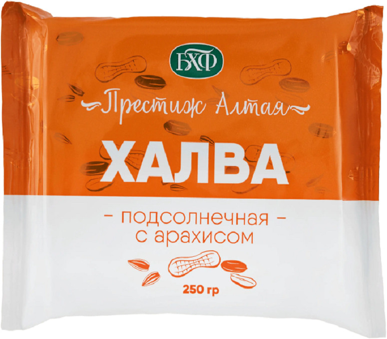 Халва подсолнечная с арахисом «Престиж Алтая» | Барнаульская халвичная фабрика