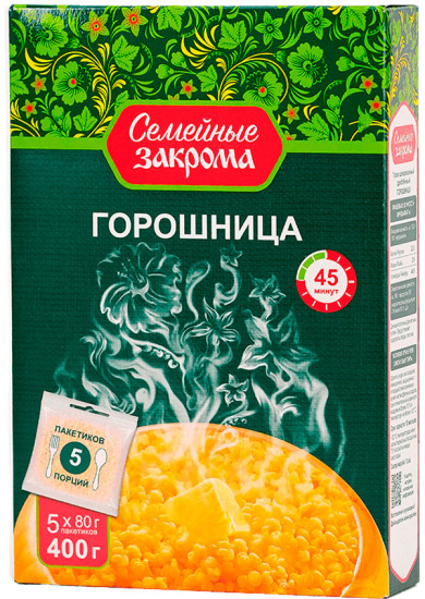 Горох дробленый в пакетиках для варки «Горошница»