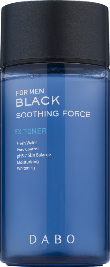 Тонер для мужской кожи лица смягчающий «For Man Black Soothing Force 5X Toner»
