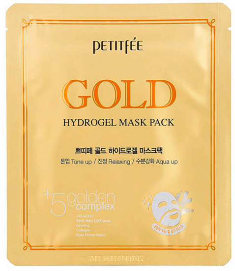 Маска для лица гидрогелевая с золотом «Gold Hydrogel Mask Pack»
