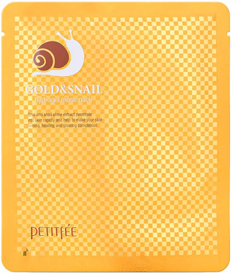 Маска для лица гидрогелевая с золотом и улиточным муцином «Gold & Snail Hydrogel Mask Pack»