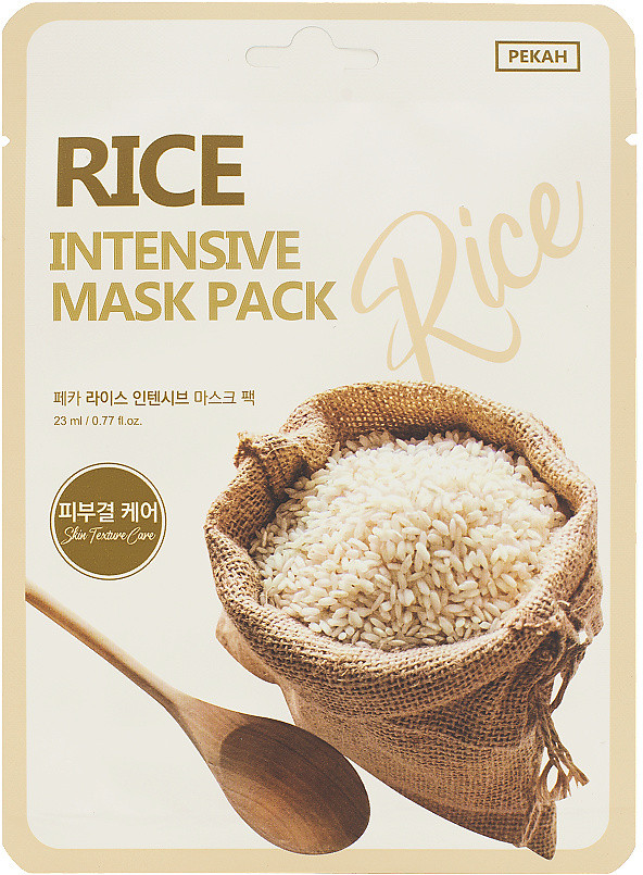 Маска для лица тканевая с экстрактом риса «Rice Intensive Mask Pack» | Pekah