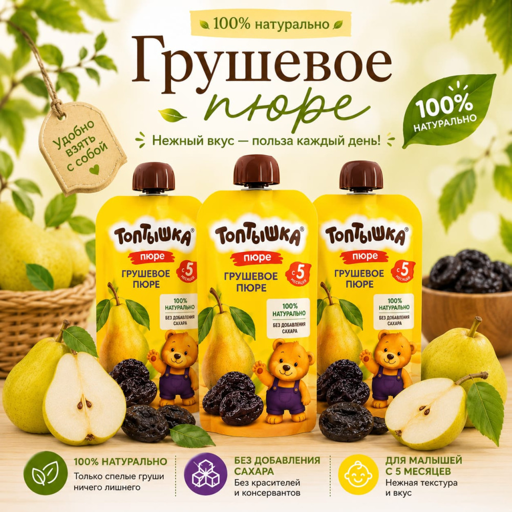 Пюре Грушевое | Топтышка