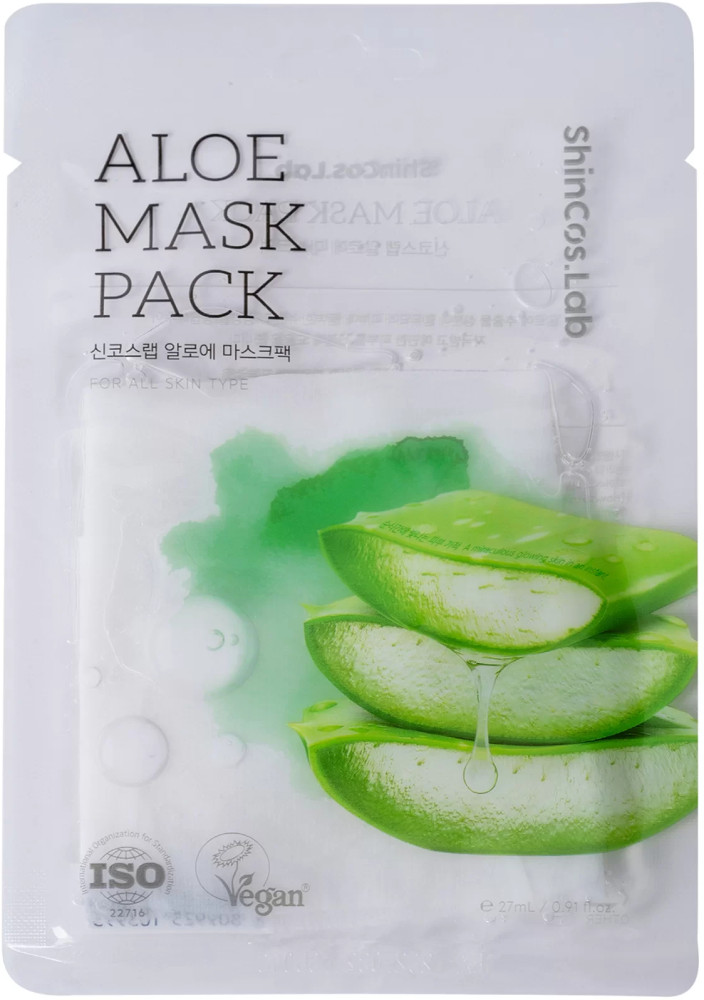 Маска для лица тканевая с алоэ «Aloe Mask Pack» | ShinCos.Lab