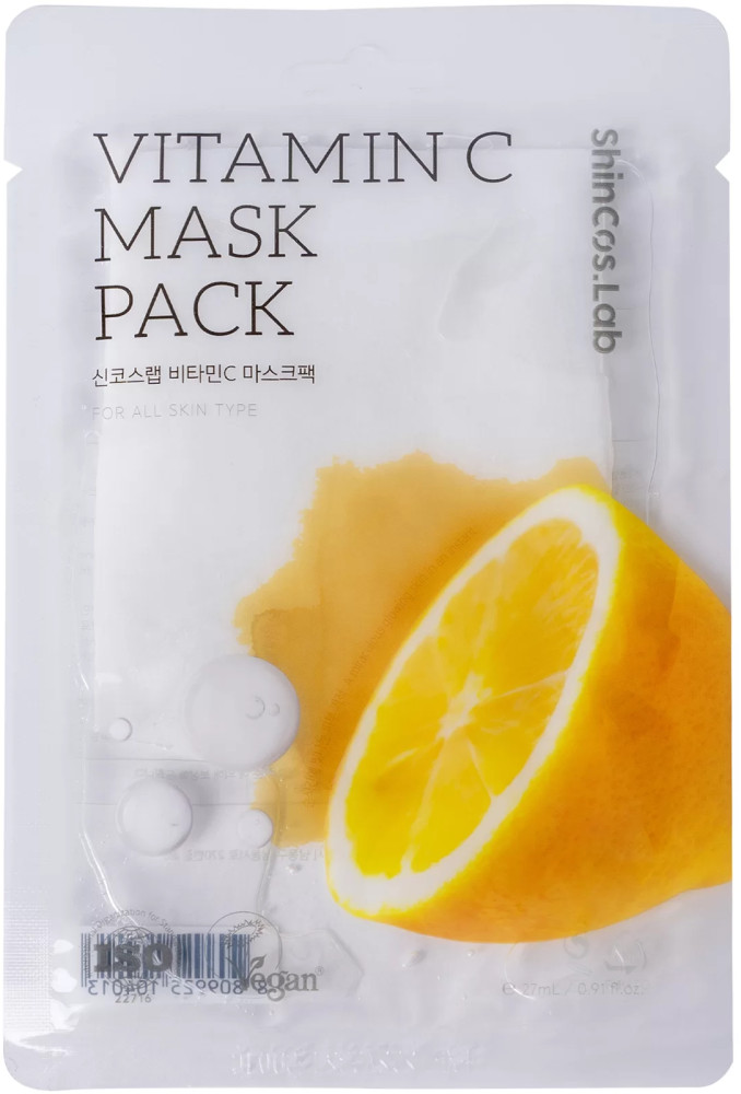 Маска для лица тканевая с витаминами «Vitamin C Mask Pack» | ShinCos.Lab