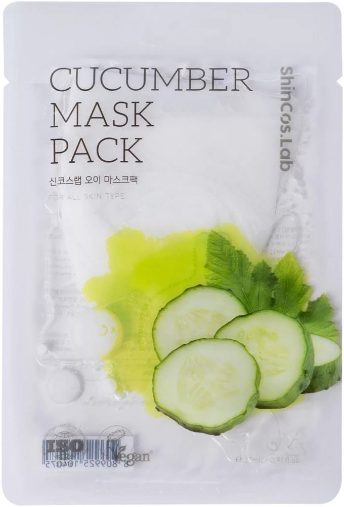 Маска для лица тканевая с экстрактом огурца «Cucumber Mask Pack» | ShinCos.Lab