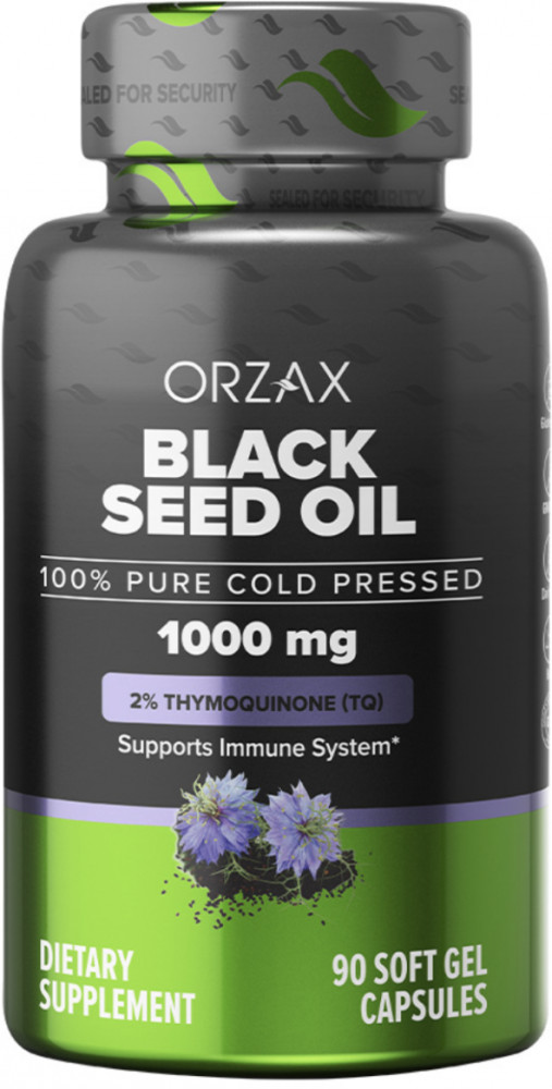 Масло черного тмина Ocean Black Cumin Oil 1000 мг, 90 мягких капсул | Orzax