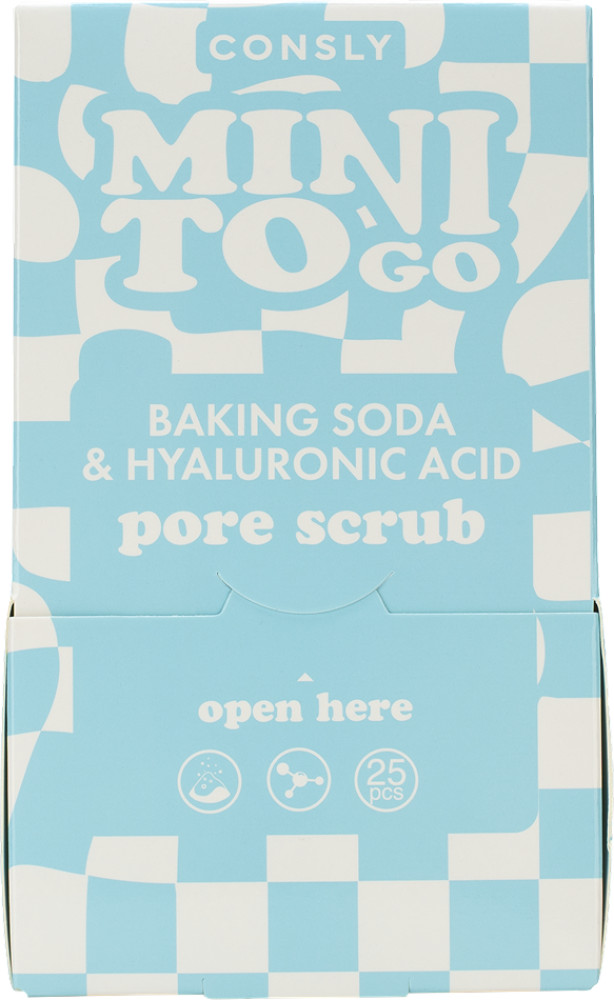 Скраб для лица с содой и гиалуроновой кислотой «Baking Soda & Hyaluronic Acid Pore Scrub» | Mini to go | Consly