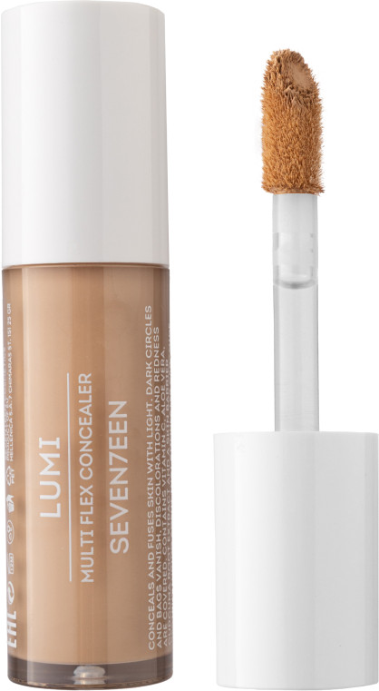Увлажняющий сияющий консилер Lumi multi-flex concealer, оттенок 02 светлая карамель | Seventeen