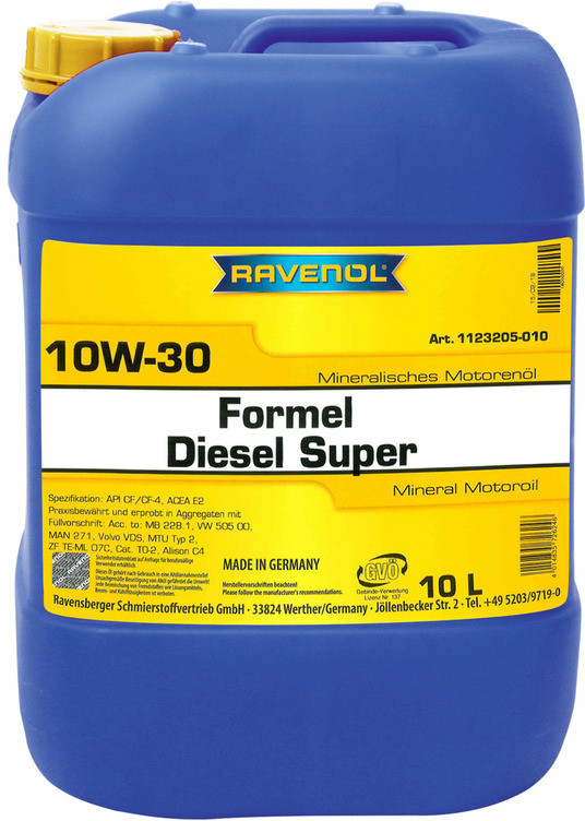Моторное масло RAVENOL Formel Diesel Super 10W-30 | Ravenol